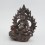 Hand Carved  7.5" Yellow Dzambhala  Oxidized Copper Alloy  Statue 