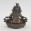 Hand Carved  7.5" Yellow Dzambhala  Oxidized Copper Alloy  Statue 