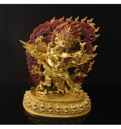 Hand Carved 13" Vajrakilaya Statue