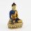 Machine Made Hand Painted Copper Alloy with Gold Plated Medicine Buddha Statue