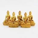 Machine Made Tibetan Buddhist 4" Pancha Buddha or Dhyani Buddha Statues Set