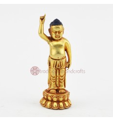 Machine Made with Copper Alloy with Gold Plated Siddhartha Gautam Buddha Statue