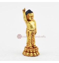 Machine Made with Copper Alloy with Gold Plated Siddhartha Gautam Buddha Statue