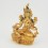 Hand Made  Gold Face Painted 9" Green Tara / Drolma Copper Gold Gilded Statue Patan