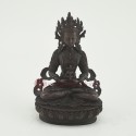 Tibetan Buddhist Oxidized 6" Aparmita / Amitayus / Tsepame Statue