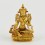 Machine Made Tibetan Buddhist Gold Plated 4" Green Tara / Dholma Statue