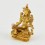 Machine Made Tibetan Buddhist Gold Plated 4" Green Tara / Dholma Statue