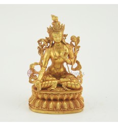 Tibetan Buddhist 5.75" White Tara / Dholkar Statue