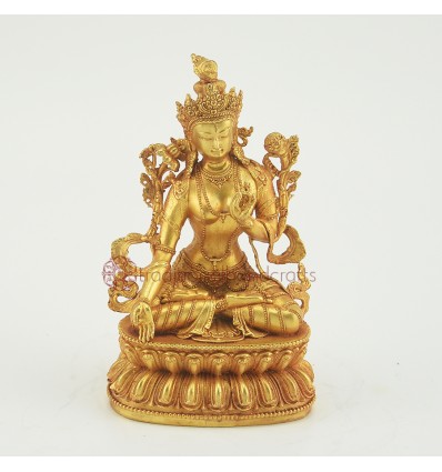 Tibetan Buddhist 5.75" White Tara / Dholkar Statue