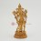 Tibetan Buddhist Gold Plated Copper Alloy 7.5" Padmapani Lokeshvara Statue