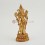 Tibetan Buddhist Gold Plated Copper Alloy 7.5" Padmapani Lokeshvara Statue