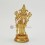 Tibetan Buddhist Gold Plated Copper Alloy 7.5" Padmapani Lokeshvara Statue