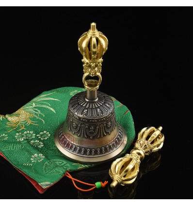 Tibetan Buddhist 7" Vajra & Bell Set