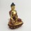 Hand Made Copper Alloy with Partly Gold Gilded 12.5" Medicine Buddha Statue