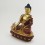 Hand Made Copper Alloy with Partly Gold Gilded 12.5" Medicine Buddha Statue