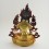 Hand Made Copper Alloy with Gold Gilded 13.75" White Tara Dholkar Statue