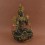 Hand Made Oxidized Copper Alloy with Gold Gilded Green Tara Statue Nepal.