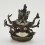 Machine Made Oxidized Copper Alloy with Silver Plated 6" Namgyalma Buddha Statue