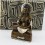  Oxidized Copper Alloy with Silver Plated 5.5" Fasting Buddha Statue