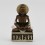 Machine Made Oxidized Copper Alloy with Silver Plated 3.5" Fasting Buddha Statue