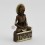 Machine Made Oxidized Copper Alloy with Silver Plated 3.5" Fasting Buddha Statue