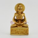 Machine Made Copper Alloy with Gold Plated 3.5" Fasting Buddha Statue