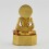 Machine Made Copper Alloy with Gold Plated 3.5" Fasting Buddha Statue