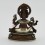 Machine Made Oxidized Copper Alloy & Silver Plated 4" Four Armed Ganesha Statue