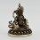 Machine Made Oxidized Copper with Silver Plated 5" Yellow Dzambhala Statue