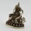 Machine Made Oxidized Copper with Silver Plated 5" Yellow Dzambhala Statue