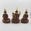  Hand Made Copper Alloy with Partly Gold Gilding 9.5" Guru Tsongkhapa Statues Set  Statues