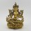 Hand Made Copper Alloy with Gold Gilded 9" Green Tara / Dholma Statue