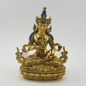 Hand Made Copper Alloy with Gold Gilded 9.5" Vajrasattva / Dorjesempa Statue