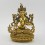 Hand Made Copper Alloy with Gold Gilded 9" White Tara / Dholkar Statue