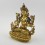 Hand Made Copper Alloy with Gold Gilded 9" White Tara / Dholkar Statue