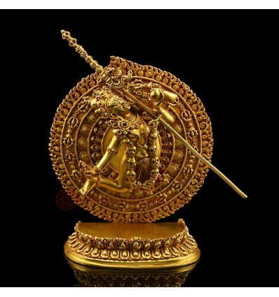 Machine Made Copper Alloy with Gold Plated 5.25" Akash Yogini Statue