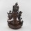 Hand carved Oxidized Copper Alloy 15" White Tara / Dholkar Copper Statue