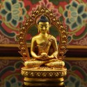  Machine Made Copper Alloy and Gold Plated 4.25" Amitabha Buddha Statue