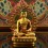  Machine Made Copper Alloy and Gold Plated 4.25" Medicine Buddha Statue