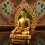 Machine Made Copper Alloy and Gold Plated 4.25" Shakyamuni Buddha Statue