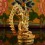  Machine Made Copper Alloy and Gold Plated 4.5" Guru Rinpoche Statue