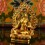 Machine Made Copper Alloy and Gold Plated 4.25" Green Tara Statue