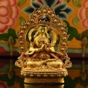 Machine Made Copper Alloy and Gold Plated 4.25" Vajradhara Statue