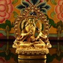 Machine Made Copper Alloy and Gold Plated 4.25" Vajrasattva Statue