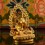 Machine Made Copper Alloy and Gold Plated 4.25"White Tara Statue