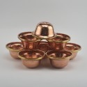 Hand Made Copper Alloy with Brass Ring 3.5" Water Offering Bowls Set