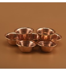 Hand Made Copper Alloy 2.5" Water Offering Bowls Set