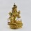 Hand Made Copper Alloy with 24 Karat Gold Gilded Green Tara / Drolma Statue