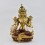 Hand Carved Gold Face Painted 12.5" Green Tara / Drolma  Copper  Alloy Gold Gilded Statue Patan