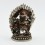 Machine Made,Oxidized Copper Alloy and Silver Plated 4.75" Vajrakilaya Statue